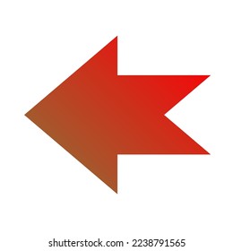 Left Way Arrow Icon Gradient Vector