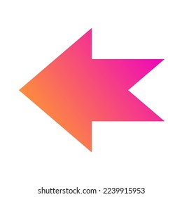 Vector de gradiente de icono de flecha izquierda
