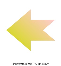 Left Way Arrow Icon Gradient Vector