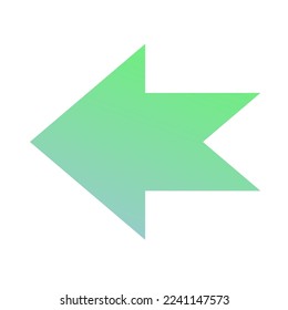 Left Way Arrow Icon Gradient Vector