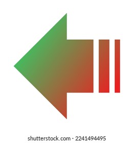 Left Way Arrow Icon Gradient