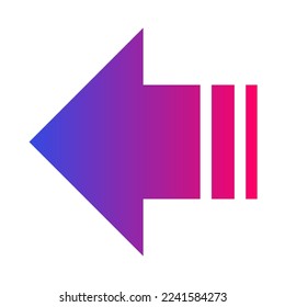 Gradiente de icono de flecha de la izquierda