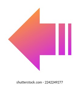 Left Way Arrow Icon Gradient