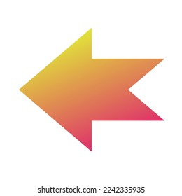 Left Way Arrow Icon Gradient Vector
