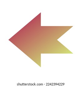 Left Way Arrow Icon Gradient Vector