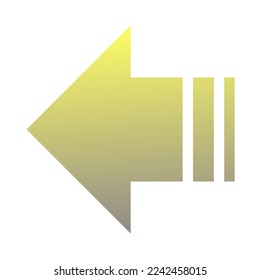 Left Way Arrow Icon Gradient