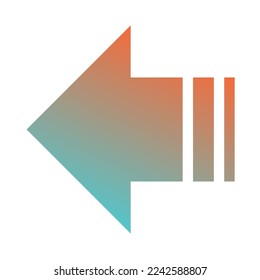 Linker Weg-Pfeil-Symbol Gradient
