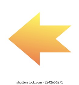 Left Way Arrow Icon Gradient Vector