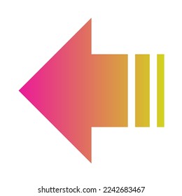 Left Way Arrow Icon Gradient