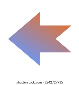 Left Way Arrow Icon Gradient Vector