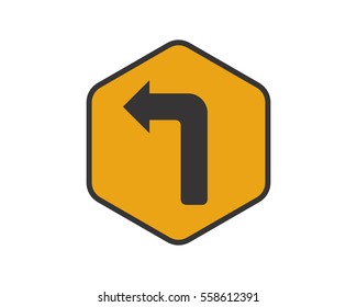 left way sign sign symbol logo vector image direction arrow