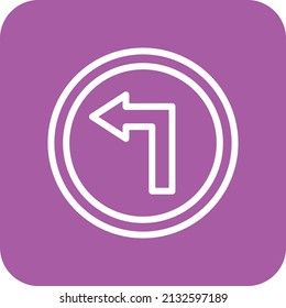 Left way Vector Icon Design Illustration