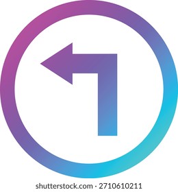 Left way Vector Icon Design Illustration