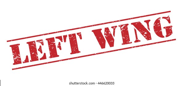left wing vector stamp on white background