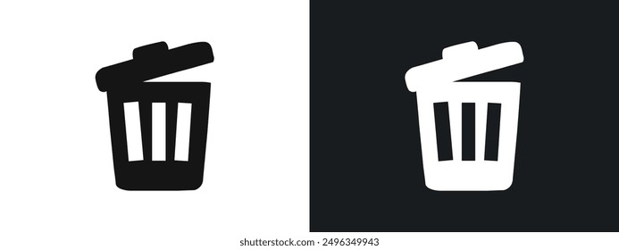Leftovers Disposal icon linear graphics set vector in black