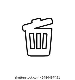Leftovers Disposal icon linear vector graphics sign