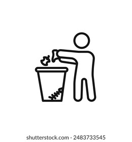 Leftovers Disposal icon outline collection in black