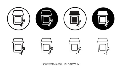 Leftovers Disposal icon Outline vector for web ui