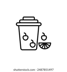 Leftovers Disposal logo sign vector outline