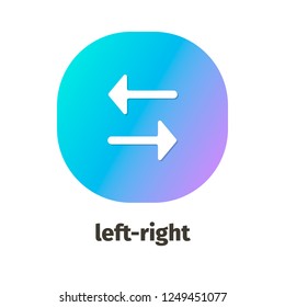 Left-right vector icon for web and mobile applications
