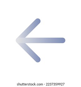 Leftwards arrow flat gradient color ui icon. Pressing left. Setting menu. Selection mode. Simple filled pictogram. GUI, UX design for mobile application. Vector isolated RGB illustration