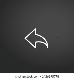 Leftwards Big Arrow vector icon. Leftwards Big Arrow concept stroke symbol design. Thin graphic elements vector illustration, outline pattern for your web site design, logo, UI. EPS 10.