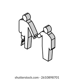 leg and arm prosthesis disabled human isometric icon vector. leg and arm prosthesis disabled human sign. isolated symbol illustration