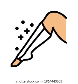 leg bandage health tratment color icon vector. leg bandage health tratment sign. isolated symbol illustration