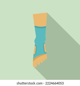 Icono de vendaje de la pierna vector plano. El accidente duele. Fractura de brazo