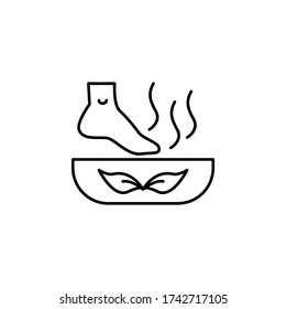 Leg, basin, leaf icon. Simple line, outline vector elements of body care for ui and ux, website or mobile application