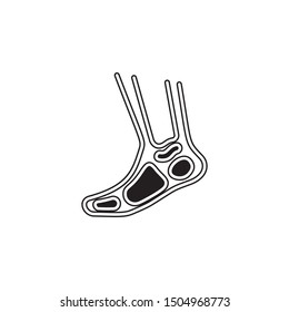 Leg, bone icon. Simple glyph, flat vector of bone injury icons for ui and ux, website or mobile application