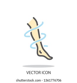 leg care icon vector