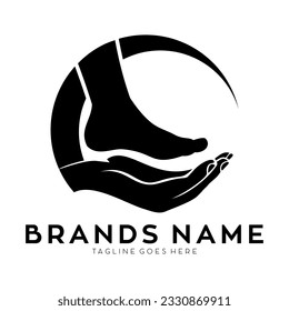 Leg care illustration vector logo