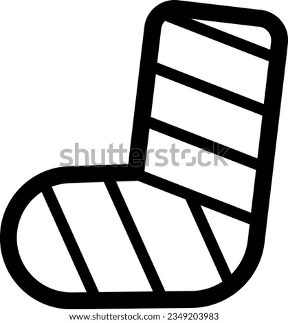 Leg in a Cast Isolated Vector Icon