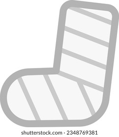 Leg en una ilustración de vectores aislados de fundición