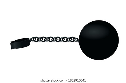 Leg chain isolated. vector illustration