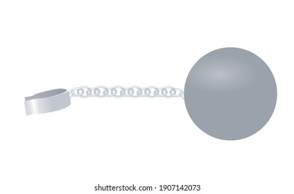 Leg chain isolated. vector illustration