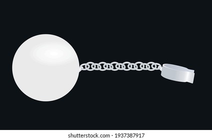 Leg chain isolated. vector illustration