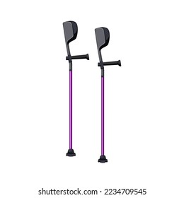 leg crutch medical cartoon. leg crutch medical sign. isolated symbol vector illustration