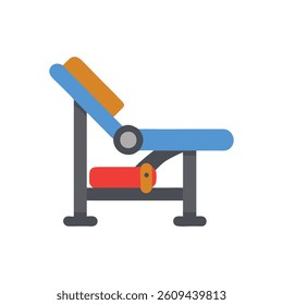 Leg Curl Machine Icon. Design of Fitness and Gym Icons.