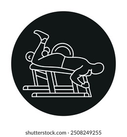 Icono de línea de rizos de pierna. Elemento aislado de Vector. Trazo editable.