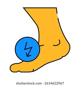 leg cutting ache when walking line icon vector. leg cutting ache when walking sign. isolated symbol illustration