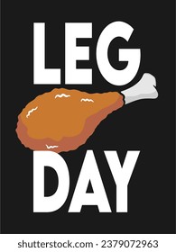 Leg day with black background