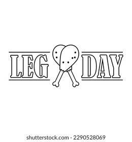 Leg day icon vector. Thanksgiving Day illustration sign. Turkey symbol. 