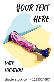 Leg drawing poster template