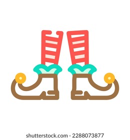 leg elf cute color icon vector. leg elf cute sign. isolated symbol illustration