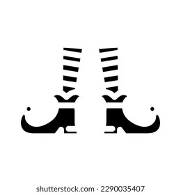 leg elf cute glyph icon vector. leg elf cute sign. isolated symbol illustration