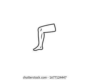 Leg Emoji Vector Isolated Icon Illustration. Leg Emoticon