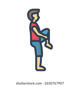 Leg exercise Vector Icon which can easily modify or edit

