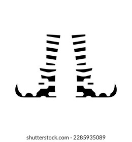 leg feet elf glyph icon vector. leg feet elf sign. isolated symbol illustration